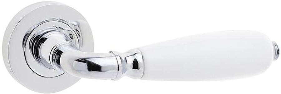 Oxford White China Lever Door Handle Set